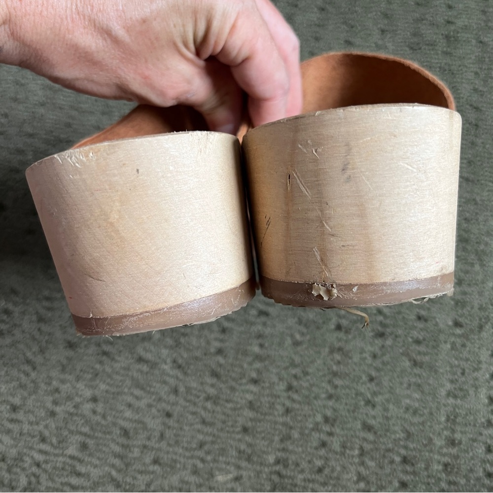 Sandgrens | Stockholm Low Clogs: Two-Strap Wooden Slides | Ecru | EU 41 =10.5 US - Picture 8 of 12